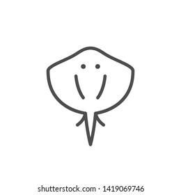 Stingray line outline modern icon