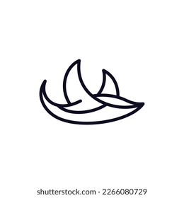 Stingray line simplicity illustration logo design
