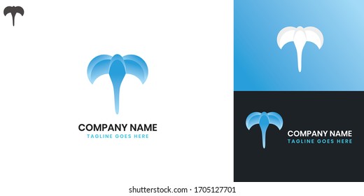 Stingray Logo - All elements on this template are editable with vector software