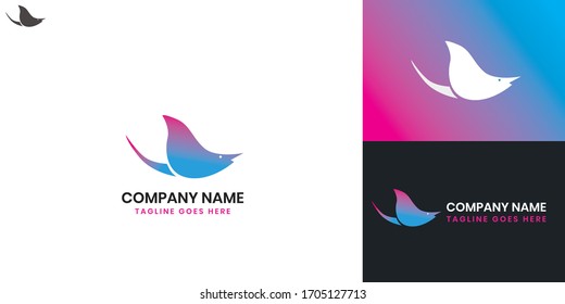 Stingray Logo - All elements on this template are editable with vector software