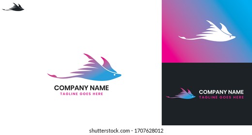 Stingray Logo - All elements on this template are editable with vector software