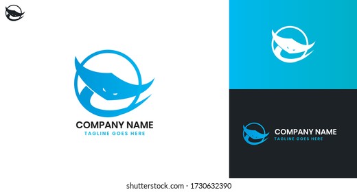 Stingray Logo - All elements on this template are editable with vector software
