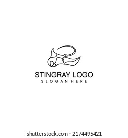 Stingray logo design icon template