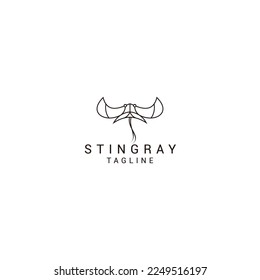 Stingray logo design icon vector