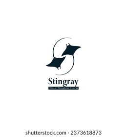 stingray logo design vector graphics