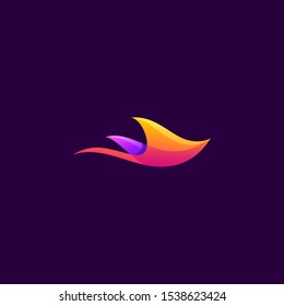 Stingray logo design vector illustration