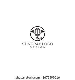 Stingray Logo Design Vector illustration