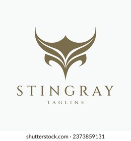 Stingray logo design vector illustration