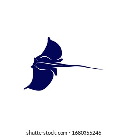 Stingray logo design vector template. Silhouette of Stingray design illustration