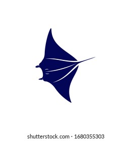 Stingray logo design vector template. Silhouette of Stingray design illustration