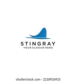 Stingray logo icon design template flat vector