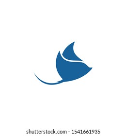 Stingray logo ilustration vector flat design template