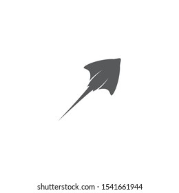 Stingray logo ilustration vector flat design template