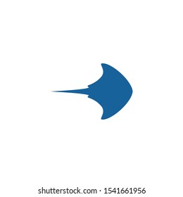 Stingray logo ilustration vector flat design template