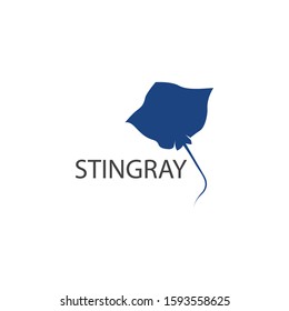 Stingray logo ilustration vector flat design template