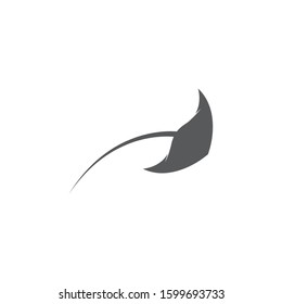 Stingray logo ilustration vector flat design template