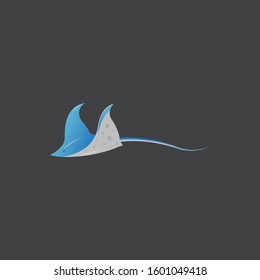 Stingray logo ilustration vector flat design template