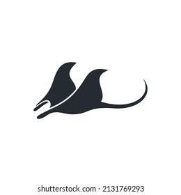 Stingray logo ilustration vector flat Logo Design