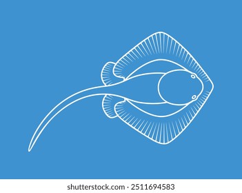 Stingray logo. Isolated stingray on white background