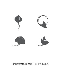 Stingray logo set ilustration vector flat design template