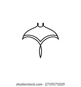 Stingray-Logo mit einfachem linearem Design