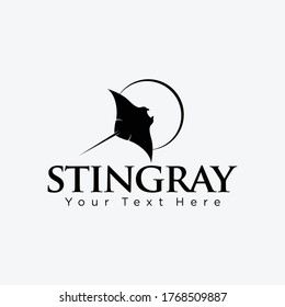 Plantilla de logotipo Stingray Silhouette Stingray