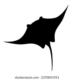 Stingray Manta ray silhouette. vector illustration