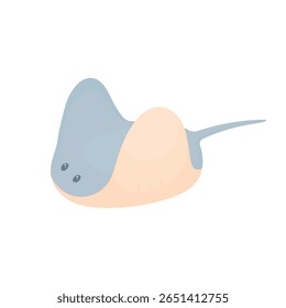 Stingray. Marine animals. Sea fauna concept.