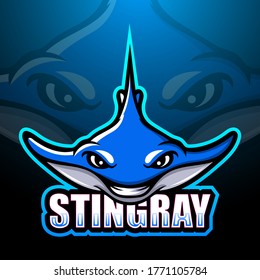 Stingray mascot esport logo design