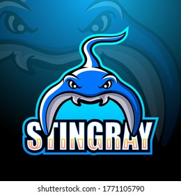 Diseño del logotipo de apoyo de mascota Stingray