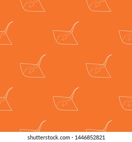 Stingray pattern vector orange for any web design best