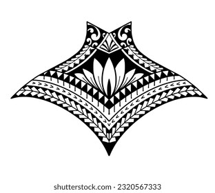 Diseño de tatuajes polinesios estingrises. Estilo samoano aborigen. ilustración EPS10