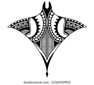 Diseño de tatuajes polinesios estingrises. Estilo samoano aborigen. ilustración EPS10