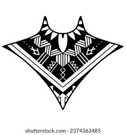 Stingray polynesian tattoo design. Aboriginal samoan style. illustration EPS10