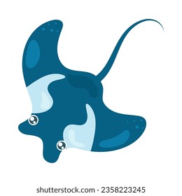 stingray sea life icon isolated