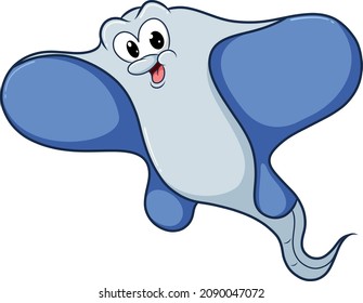 The stingray is showing its wonderful body of illustration