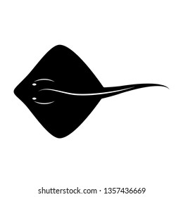 Stingray sign on white background