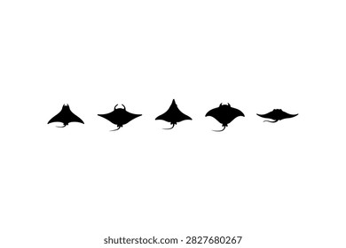 набор векторов коллекции stingray silhouettes