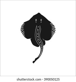 Stingray symbol simple icon on white  background