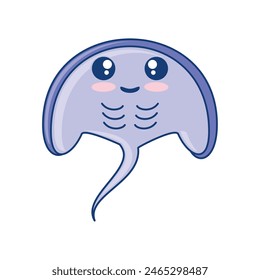 stingray undersea life isolated design
