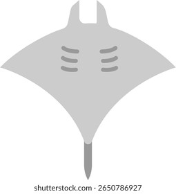 Stingray Vector Flat Icon Illustration