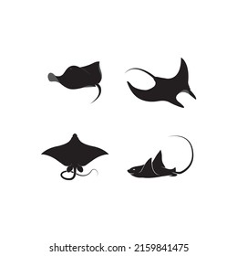 stingray vector icon illustration logo design.