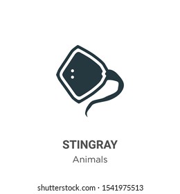 Stingray vector icon on white background. Flat vector stingray icon symbol sign from modern animals collection for mobile concept and web apps design.