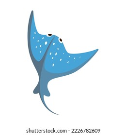 Stingray vector illustration. Swimming Manta Rays, sea animal living in ocean. Animal of sea concept for banner design or landing page