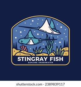 Stingray-Vektorlogo-Design für Bekleidungsmarke und -marke