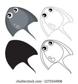 stingray worksheet vector design