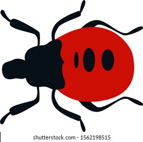 Stink bug, illustration, vector on white background.