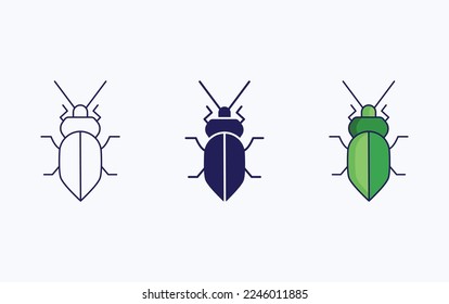 Stink bug vector illustration icon