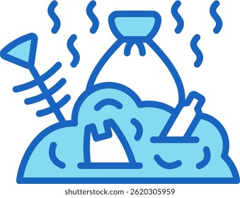 Stink Icon Ilustración vectorial azul