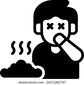 Stink Icon Ilustración vectorial de glifos